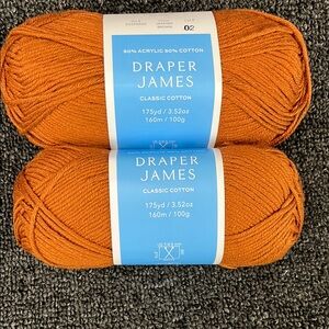 Lot of 2 Draper James classic cotton leather brown yarn